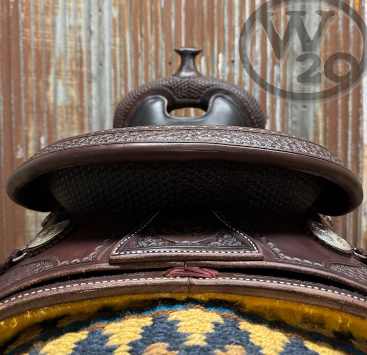 West 20 Custom Dark Heavy Oiled Classic Reiner by RW Bowman Western Saddle