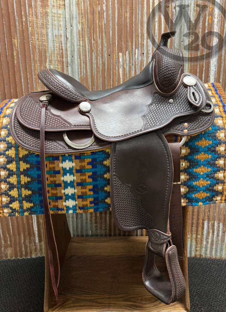West 20 Custom Dark Heavy Oiled Classic Reiner by RW Bowman Western Saddle