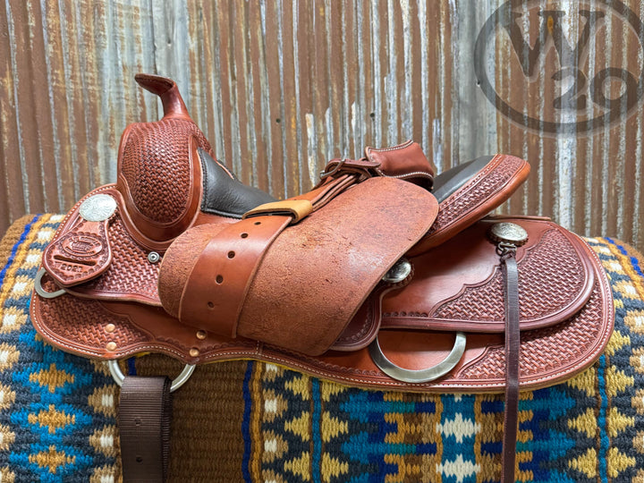 West 20 Custom Chestnut Heavy Oiled Classic Reiner by RW Bowman Western Saddle