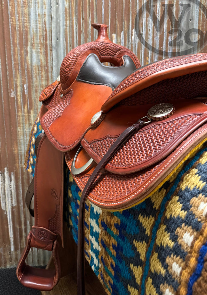 West 20 Custom Chestnut Heavy Oiled Classic Reiner by RW Bowman Western Saddle
