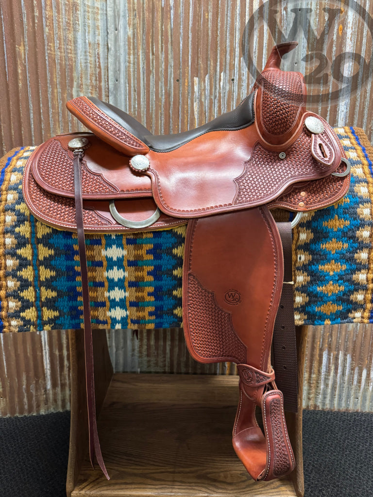 West 20 Custom Chestnut Heavy Oiled Classic Reiner by RW Bowman Western Saddle