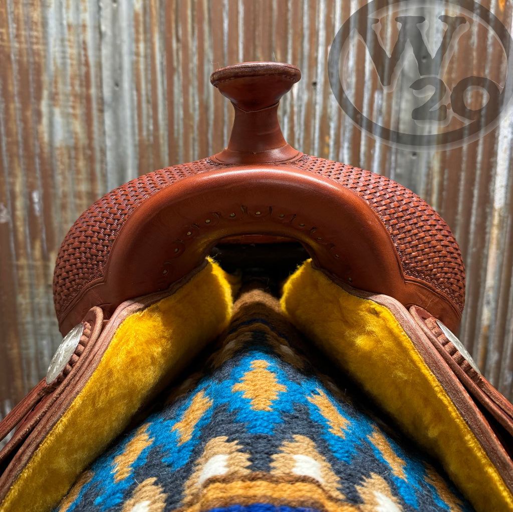 West 20 Custom Chestnut Heavy Oiled Classic Reiner by RW Bowman Western Saddle