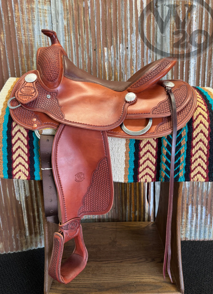 West 20 Custom Chestnut Round Skirt Reiner by RW Bowman Western Saddle