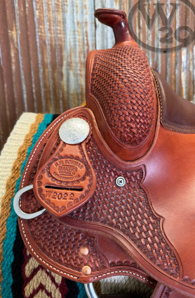 West 20 Custom Chestnut Round Skirt Reiner by RW Bowman Western Saddle