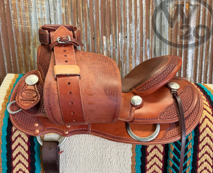 West 20 Custom Chestnut Round Skirt Reiner by RW Bowman Western Saddle