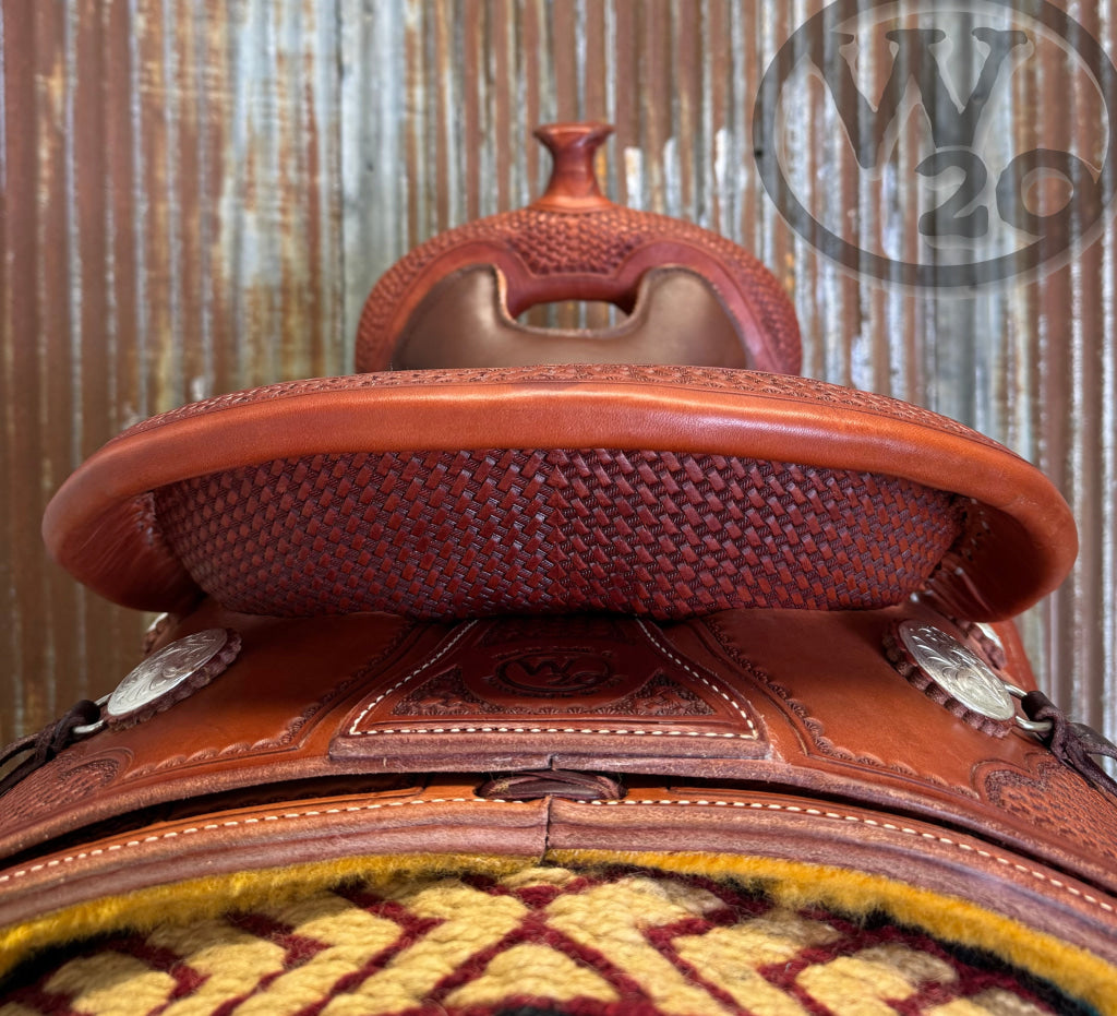West 20 Custom Chestnut Round Skirt Reiner by RW Bowman Western Saddle