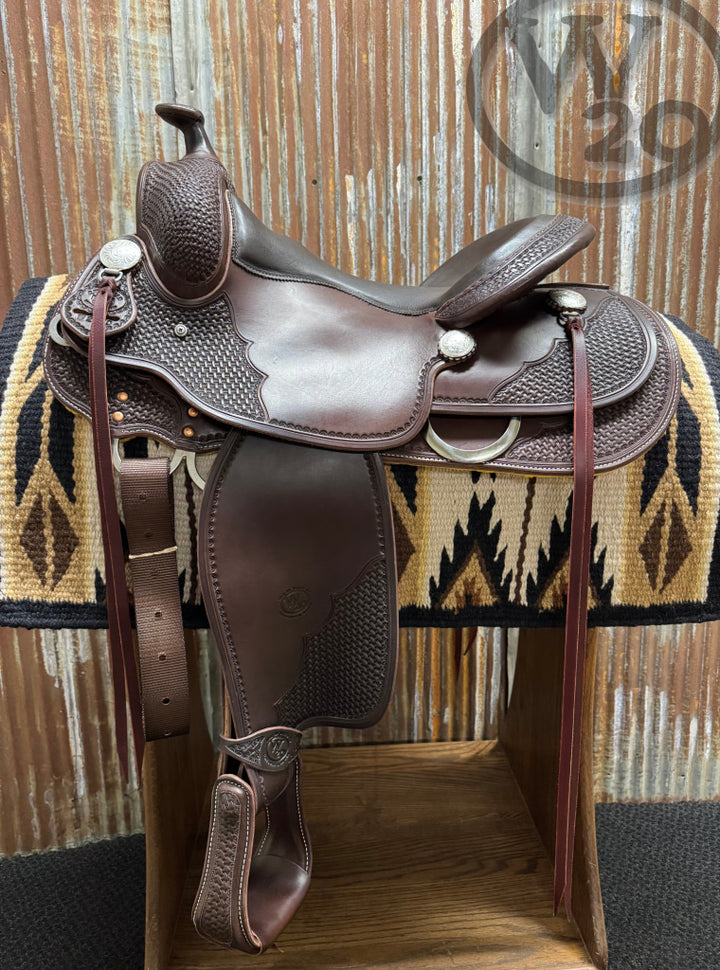 West 20 Custom Dark Heavy Oiled Trail Saddle by RW Bowman Western Saddle