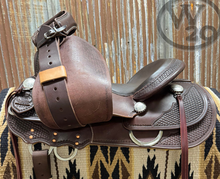 West 20 Custom Dark Heavy Oiled Trail Saddle by RW Bowman Western Saddle