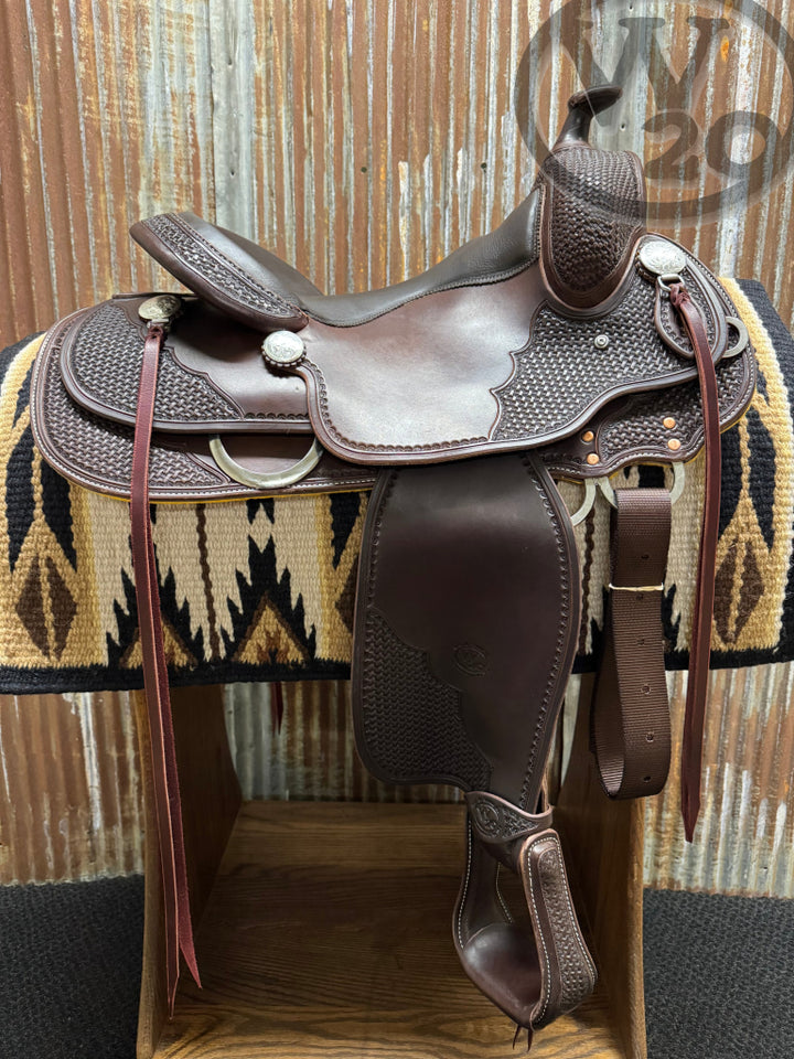 West 20 Custom Dark Heavy Oiled Trail Saddle by RW Bowman Western Saddle