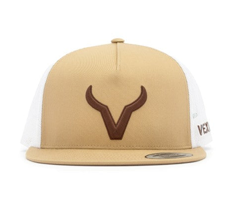 Vexil Brown Icon Khaki and White Ball Cap - West 20 Saddle Co.