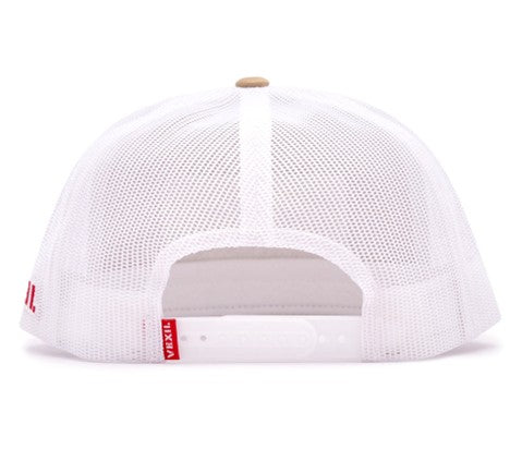 Vexil Bullfighter Logo Khaki and White Ball Cap - West 20 Saddle Co.