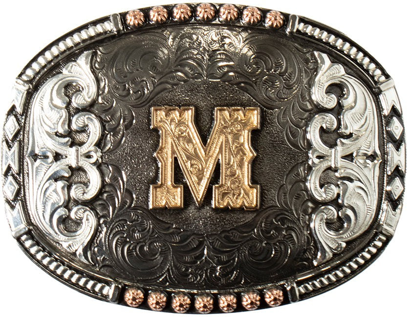 Crumrine Initial Western Belt Buckle Multiple Initials Available