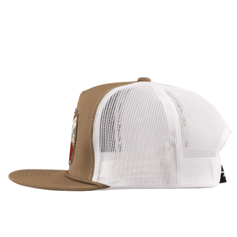 Lazy J Ranch Coyote Brown & White Desert Show Time Classic Rope Trucker Hat
