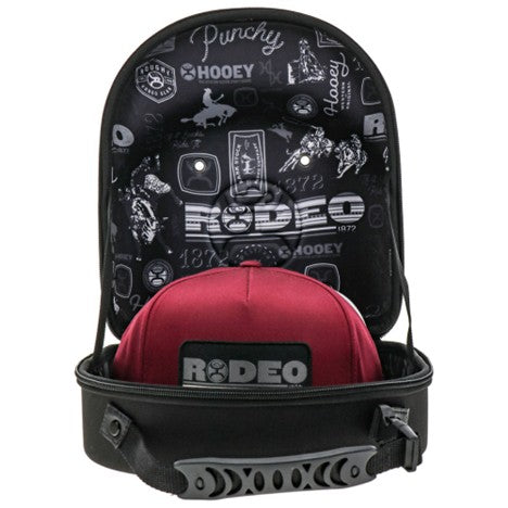 Hooey Black Large Cap Carrier with Rodeo Pattern Interior