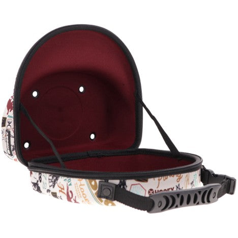 Hooey Cream and Burgundy Rodeo Print Cap Carrier