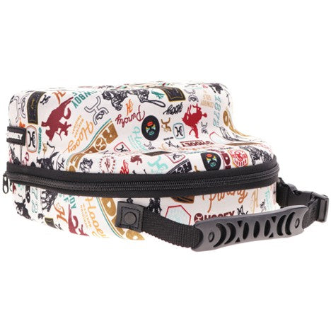 Hooey Cream and Burgundy Rodeo Print Cap Carrier