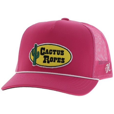 Hooey Pink Cactus Ropes Hat with Oval Patch