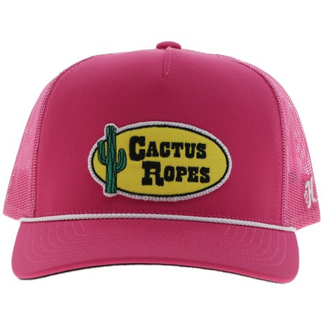 Hooey Pink Cactus Ropes Hat with Oval Patch