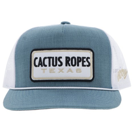 Hooey Teal and White Cactus Ropes Hat