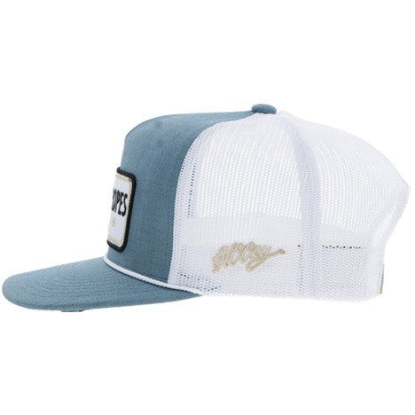 Hooey Teal and White Cactus Ropes Hat