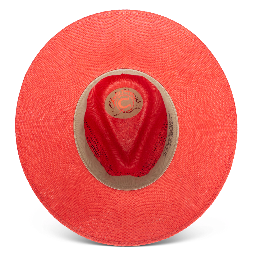 Charlie 1 Horse Coral Summer Serape Straw Hat