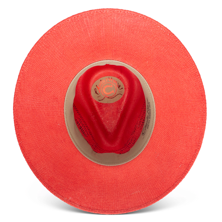 Charlie 1 Horse Coral Summer Serape Straw Hat