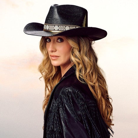 Charlie 1 Horse Black Wildflower Straw Hat