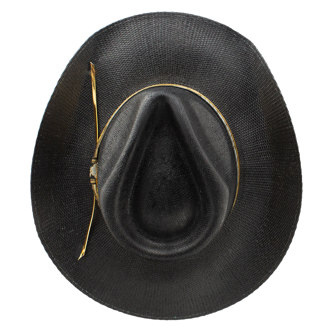 Charlie 1 Horse Black Wildflower Straw Hat