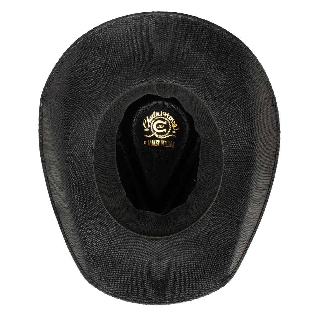 Charlie 1 Horse Black Wildflower Straw Hat