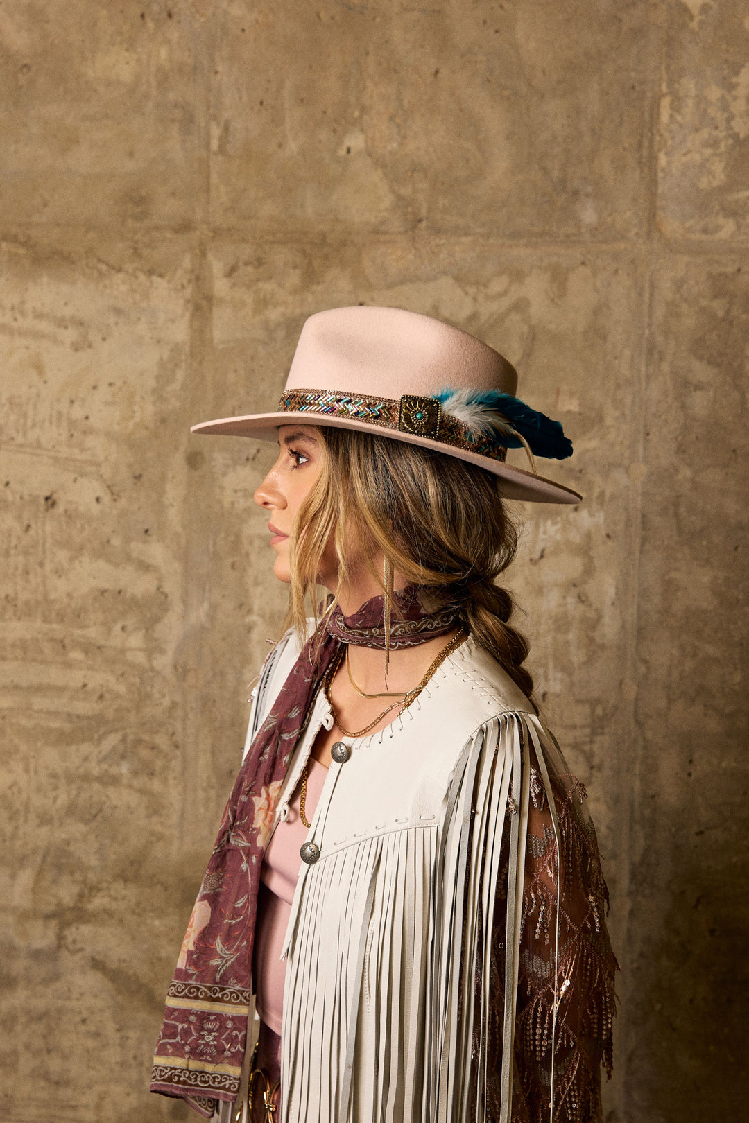 Charlie Horse Powder Pink Hillbilly Hippie Hat – West 20 Saddle