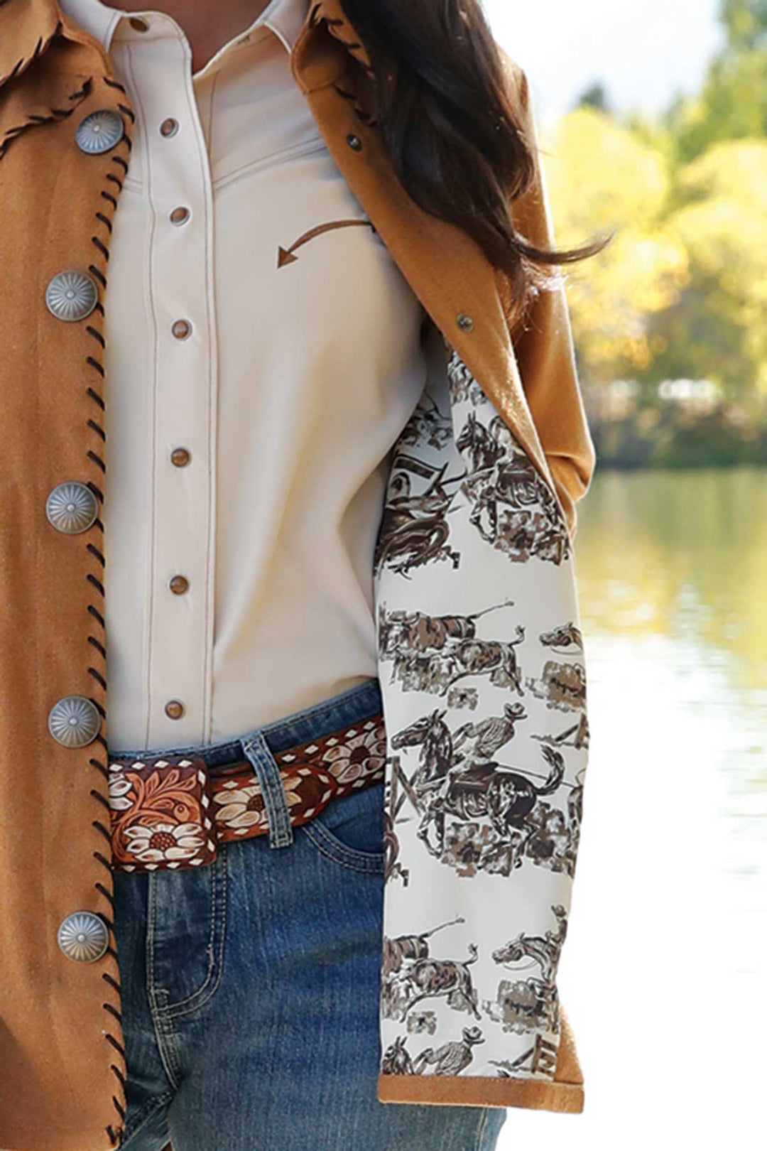 Cruel Women's Brown Whipstitched Shirt Jacket