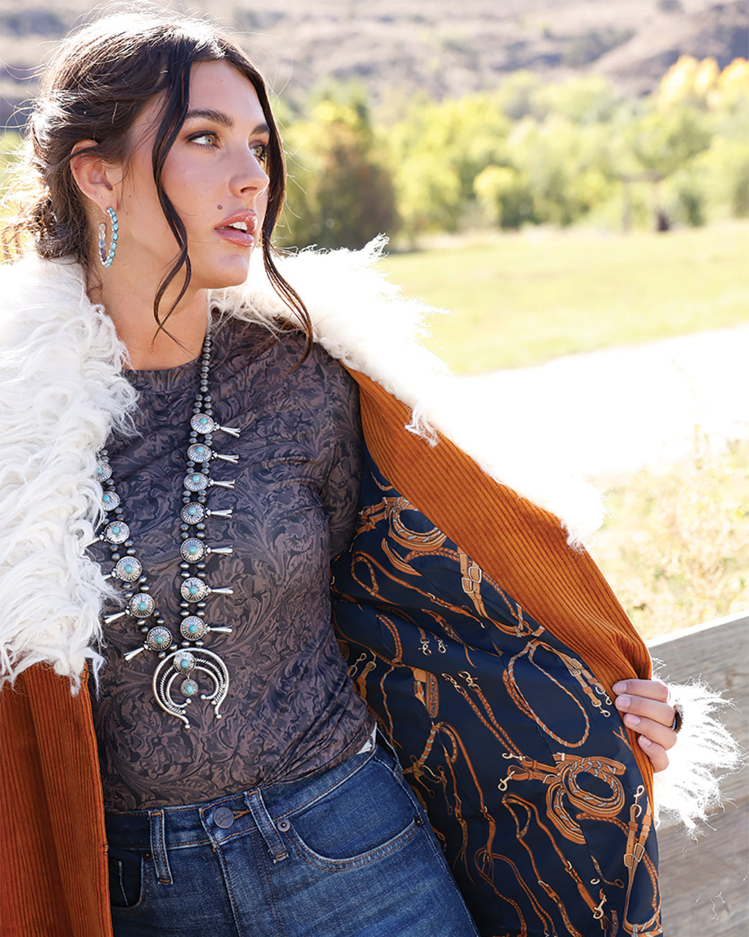 Cruel Women's Brown Corduroy Penny Lane Coat