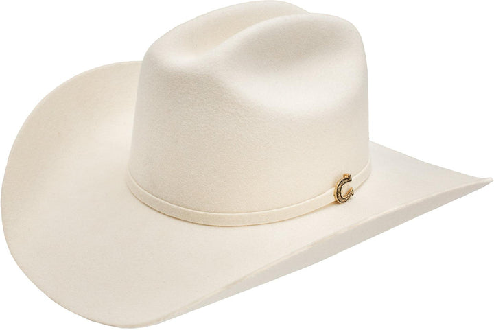 Charlie 1 Horse Ivory Spotlight cowboy hat, western style with a wide brim and decorative band, made by Charlie 1 Horse Hats.
