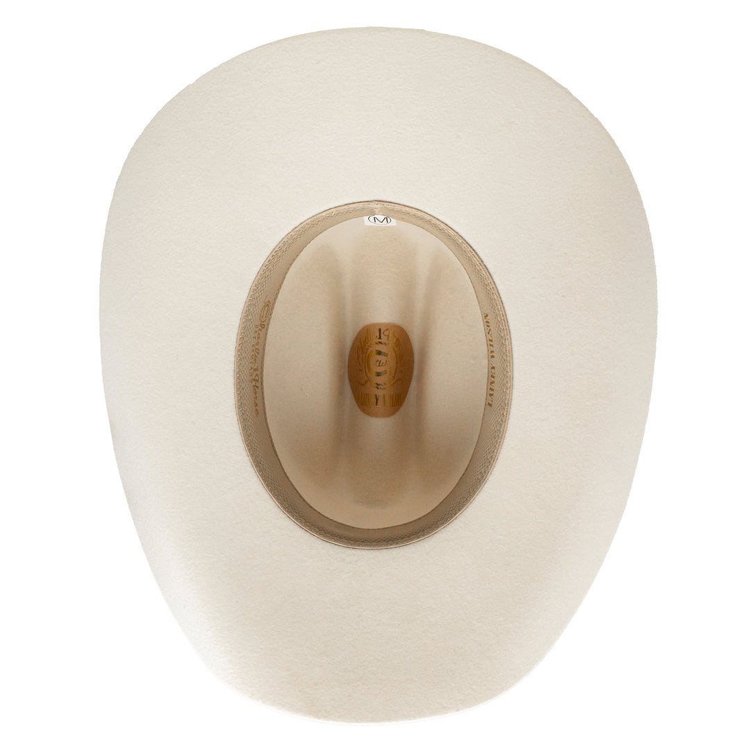 Charlie 1 Horse Ivory Spotlight Cowboy Hat, western style with a wide brim and decorative band, made by Charlie 1 Horse Hats.