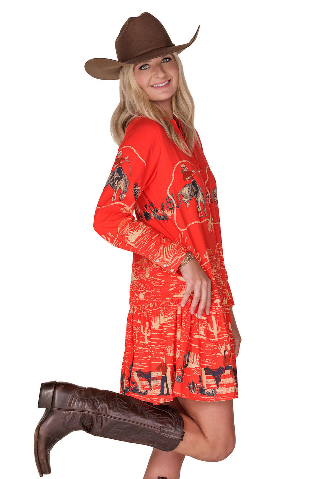 Lovlei Ranch Women's Hot Sauce Cowboy Up Dakota Dress