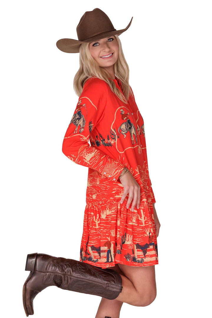 Lovlei Ranch Women's Hot Sauce Cowboy Up Dakota Dress