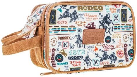 Hooey Cream and Tan Rodeo Print Dopp Kit