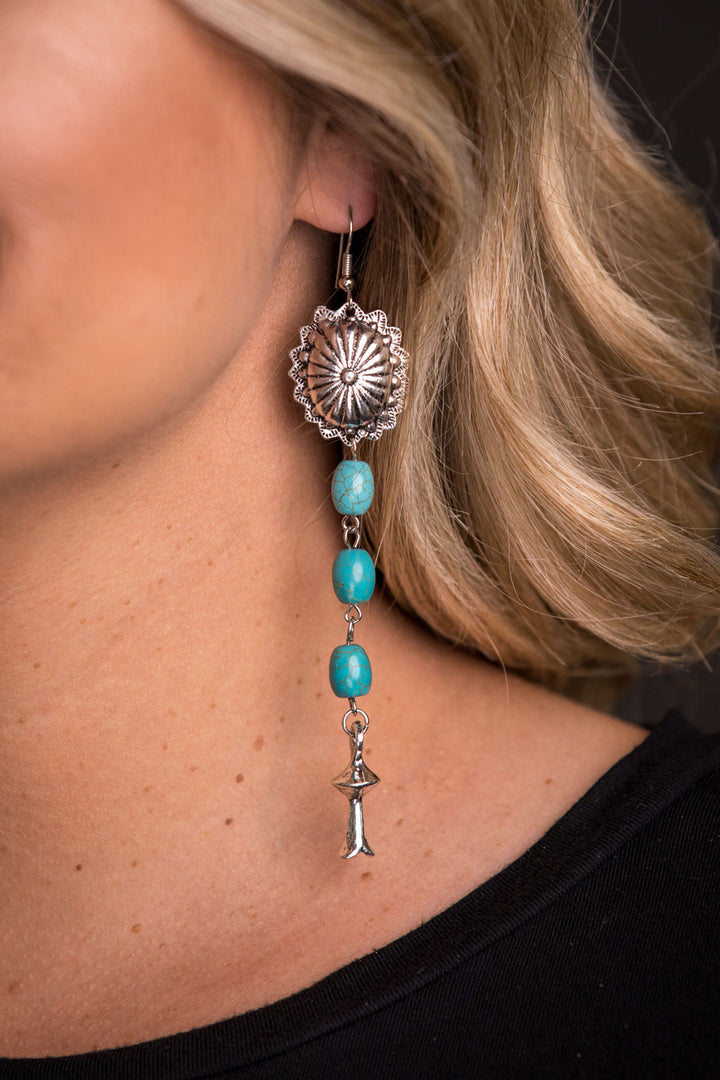 West and Co Turquoise Drop Earrings