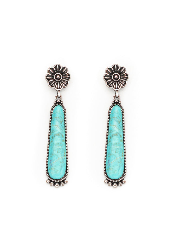 West and Co Turquoise Elongated Earrings