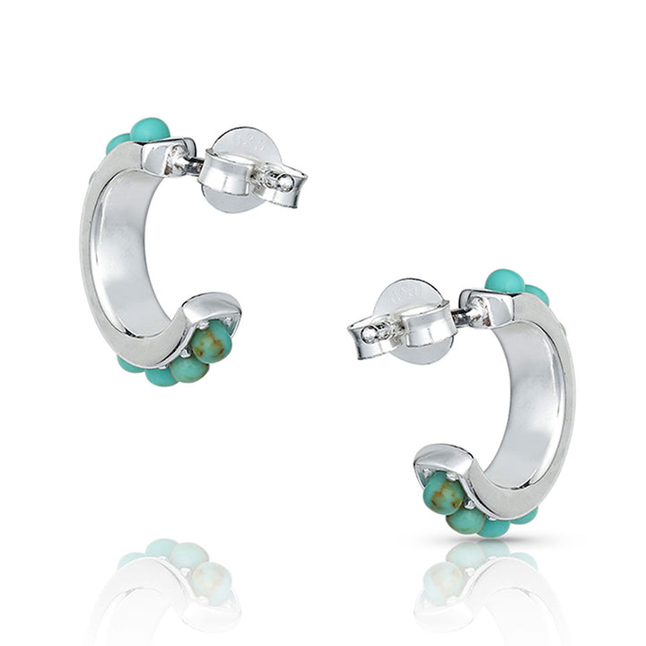 Montana Silversmiths Studded in Turquoise Mini Hoop Earrings