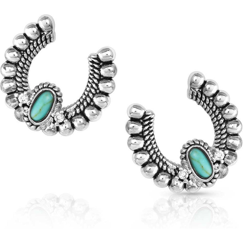 Montana Silversmiths Lucky Roads Turquoise Earrings