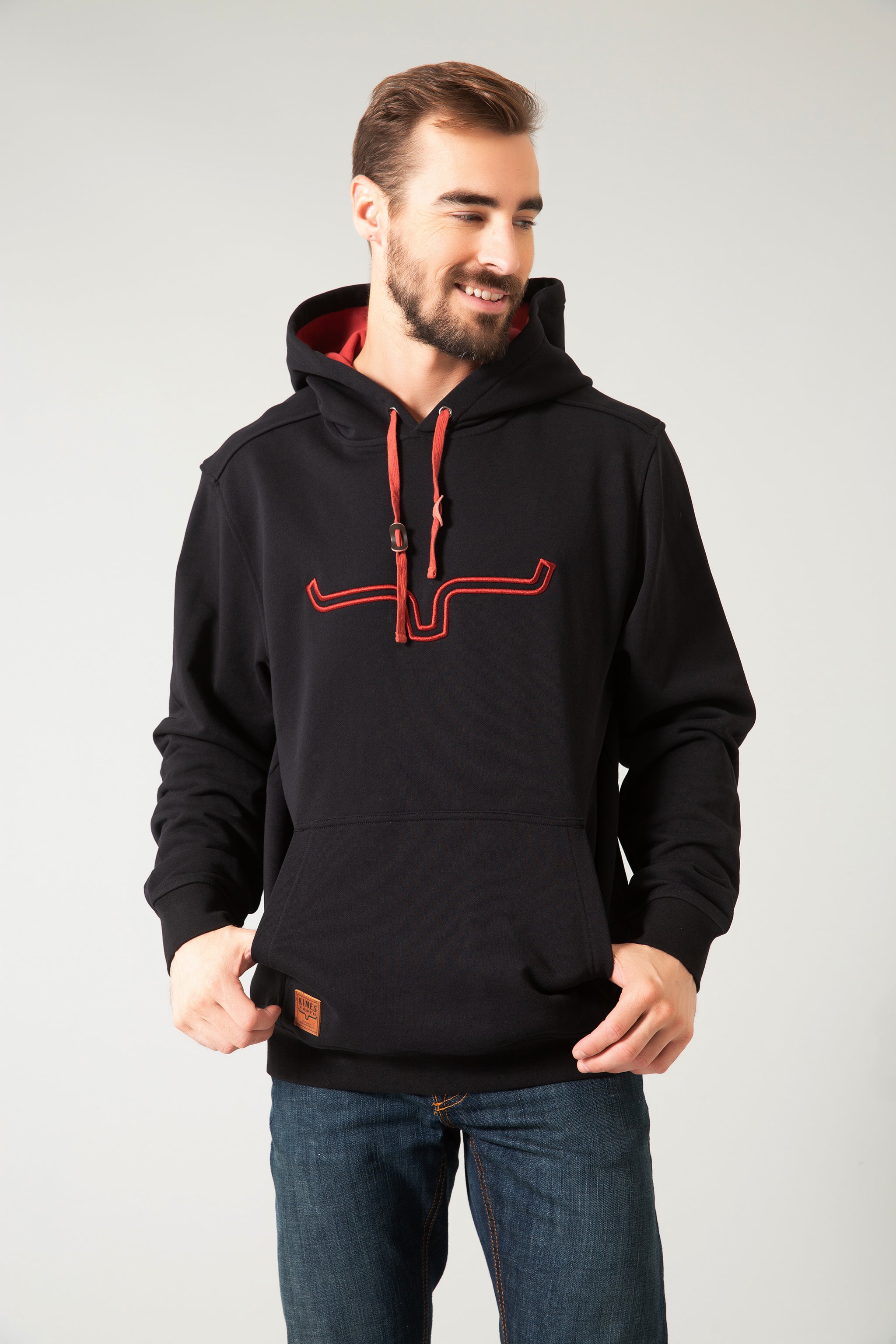 Horn accent hooded pullover hotsell