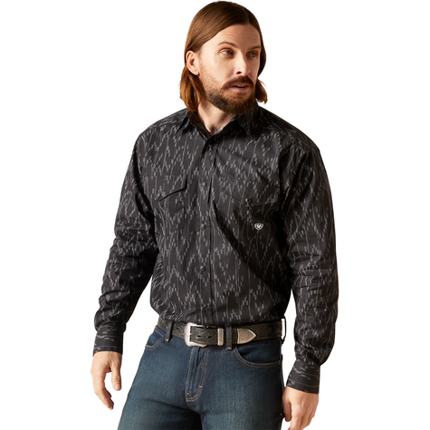 Ariat Black Shea Men's Classic Fit Snap Front Shirt 10046217 Ariat Black Shea Men's Classic Fit Snap Front Shirt 10046217