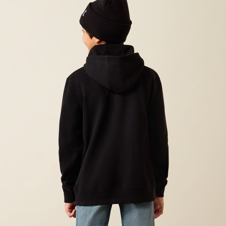 Ariat Boy's Black Bison Bureau Hoodie