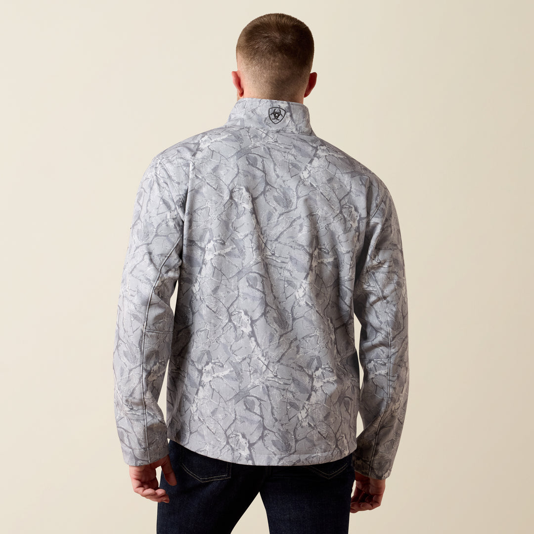 Ariat Men's Grey Camo Print Logo Softshell Jacket