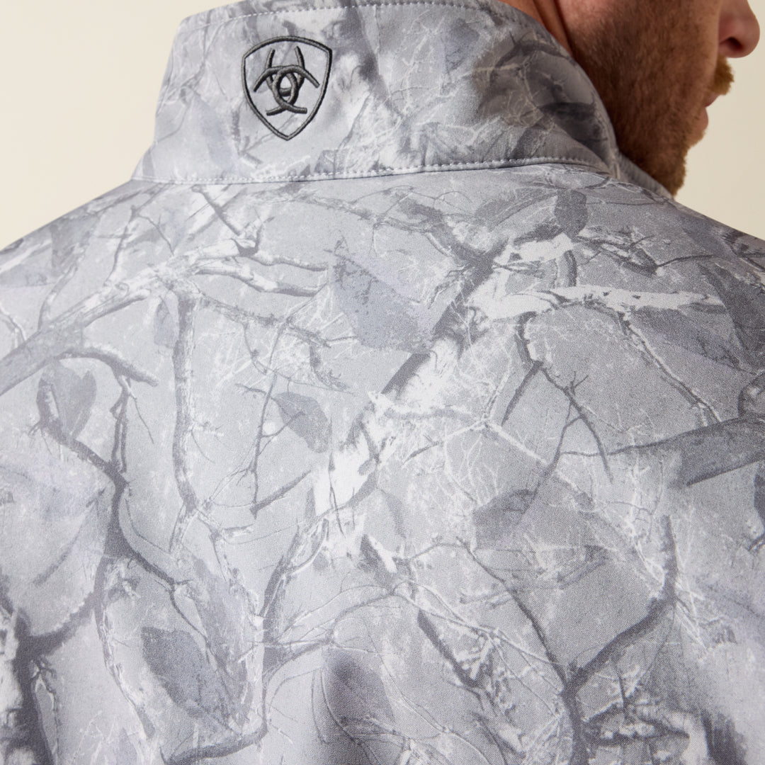 Ariat Men's Grey Camo Print Logo Softshell Jacket