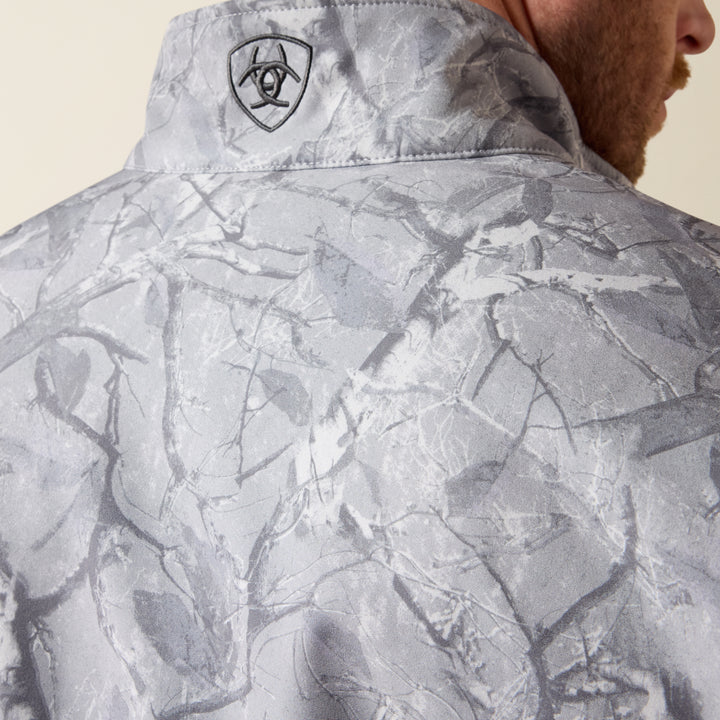 Ariat Men's Grey Camo Print Logo Softshell Jacket