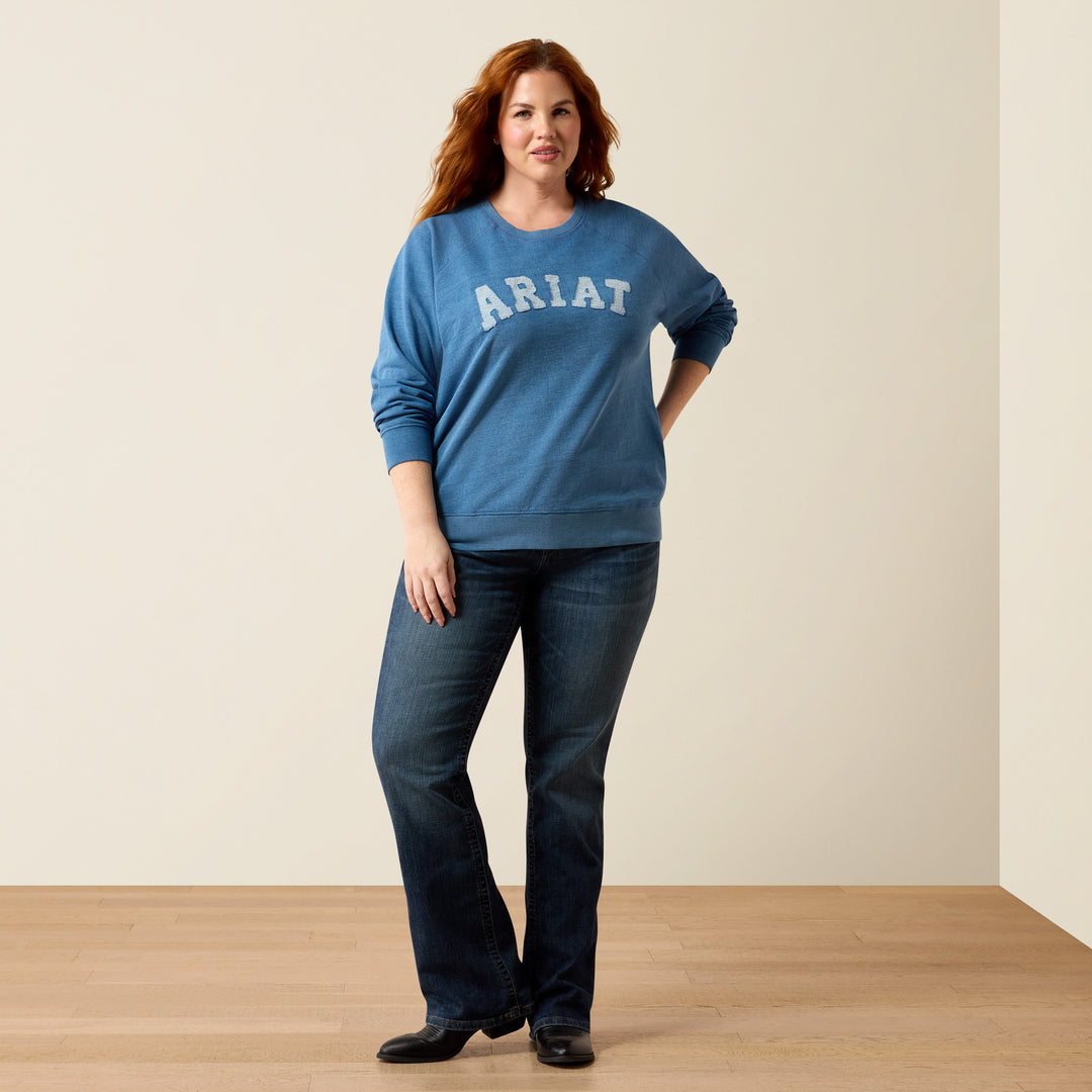 Ariat Women's Indigo Wash Essential Crew Sweatshirt
