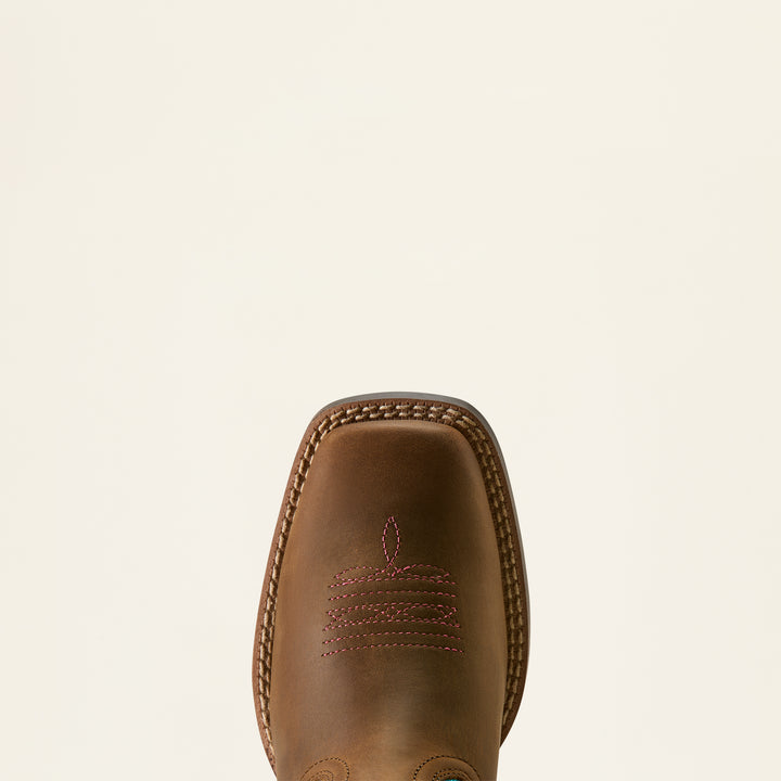Ariat Kid's Distressed Brown Rodeo Love Western Boot