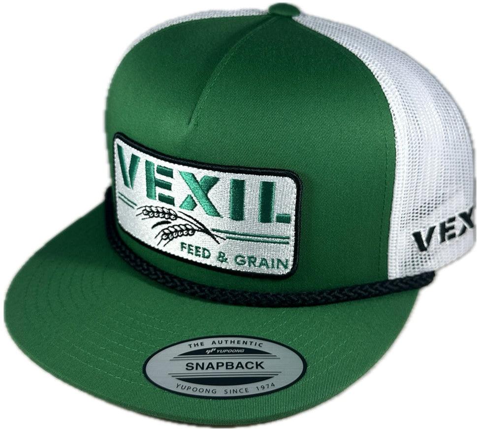 Vexil Feed & Grain Green and White Ball Cap - West 20 Saddle Co.